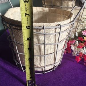 Small Farmhouse Grey Wire Basket